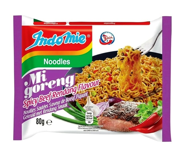 Indomie instant noodles Mi Goreng Spicy Beef Rendang - 3pz x 80g